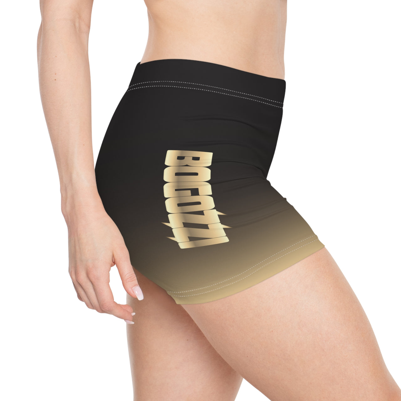 Midnight Gold Gradient Short Shorts — BOGOZZI Women's Activewear