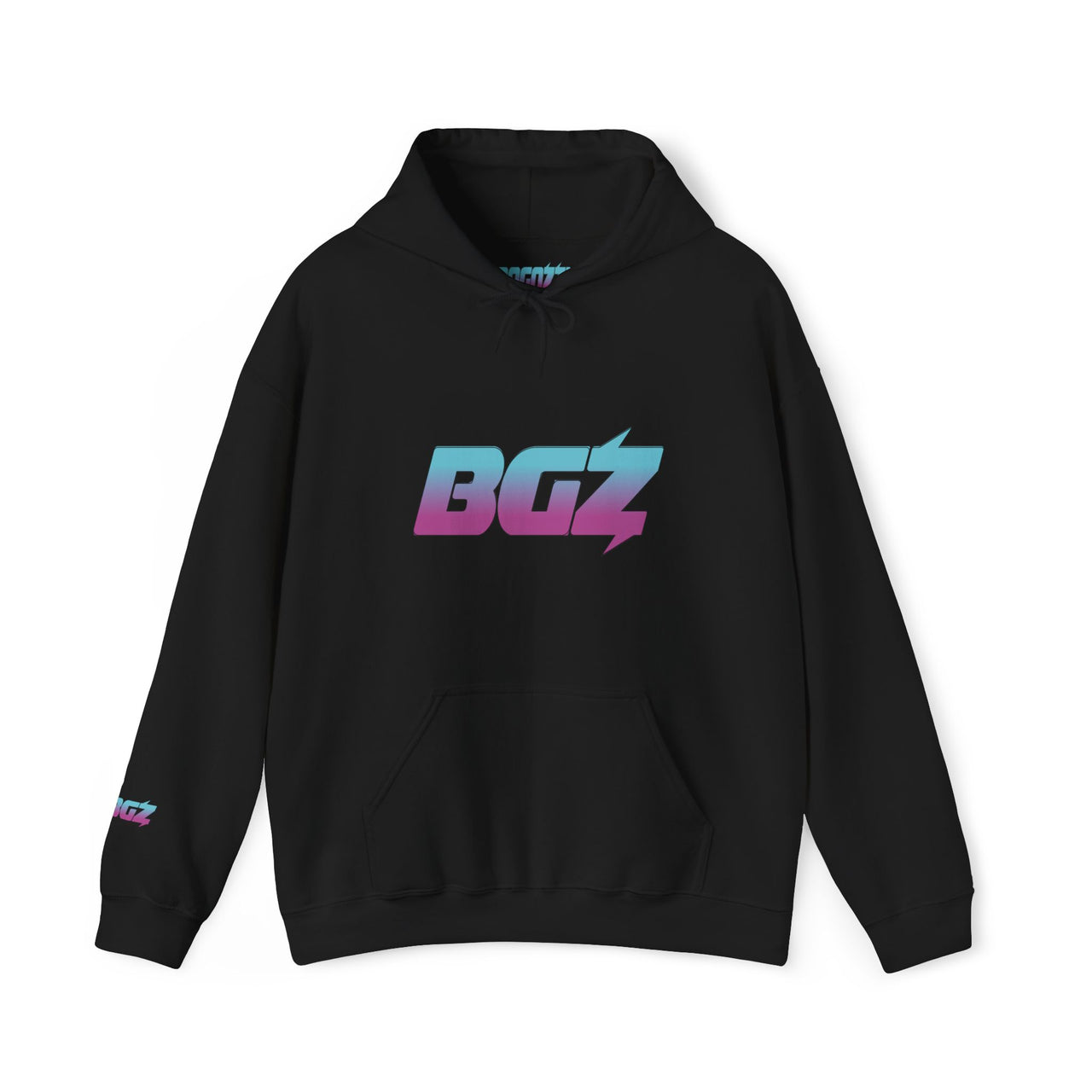 BOGOZZI Vibrant South Beach Gradient Hoodie — BGZ Logo Midweight