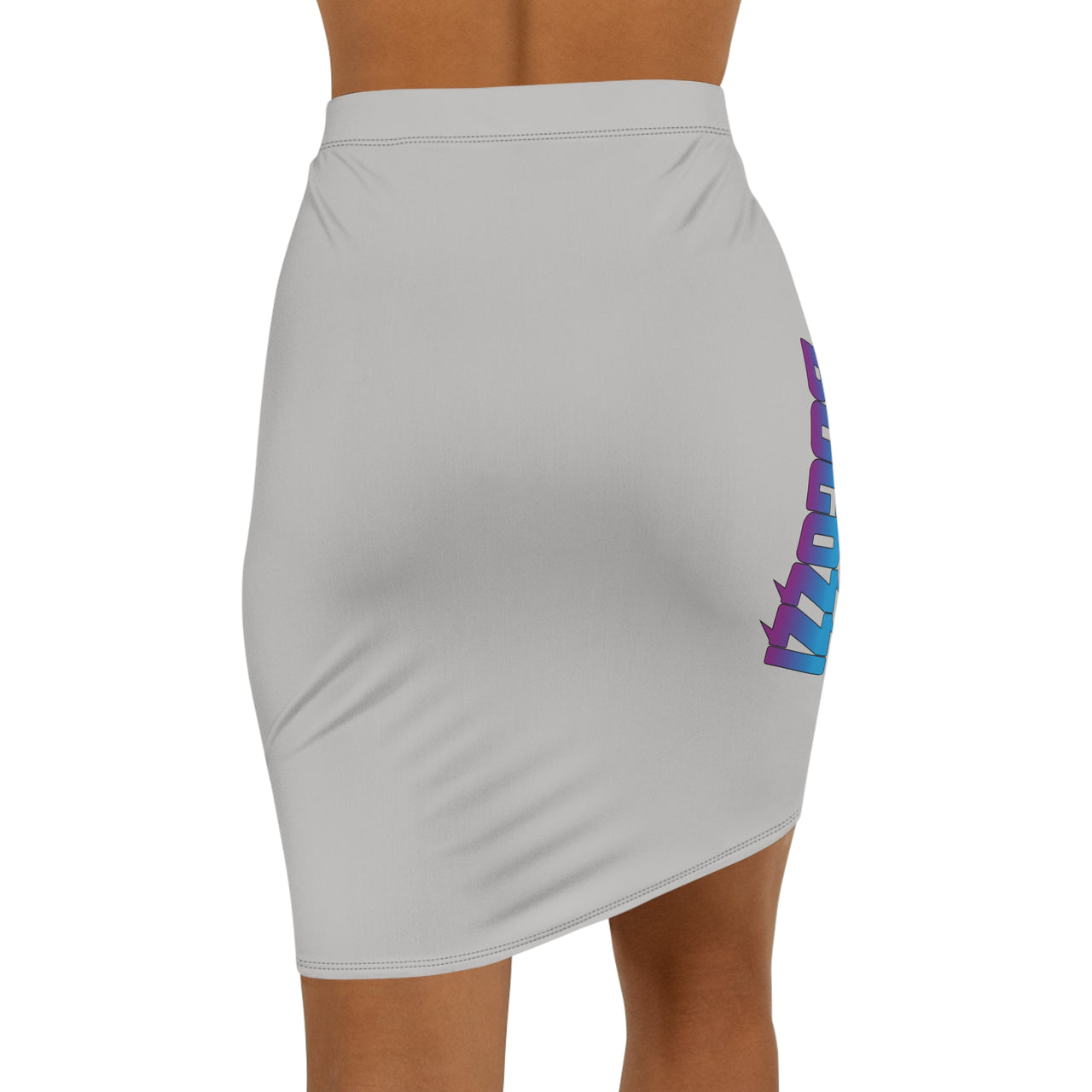 Athletic Heather Mid-Waist Pencil Skirt — BOGOZZI Vibrant Side Hip Magenta Dream Gradient Accent