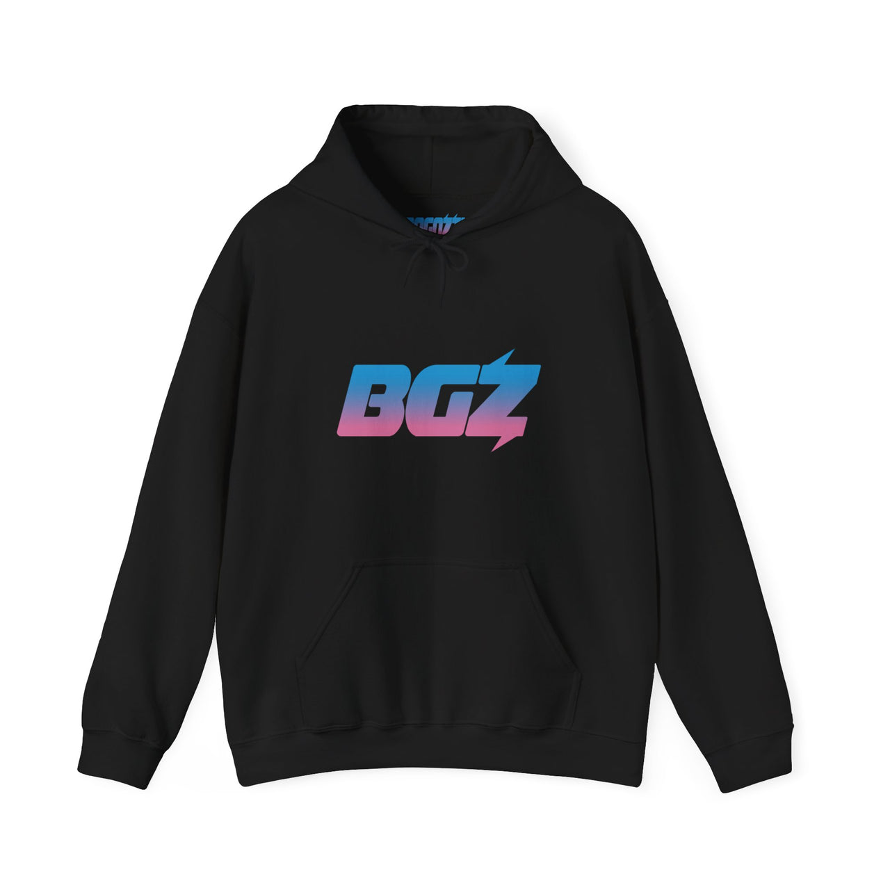 BOGOZZI Vibrant Cotton Candy Gradient Hoodie — BGZ Logo Midweight