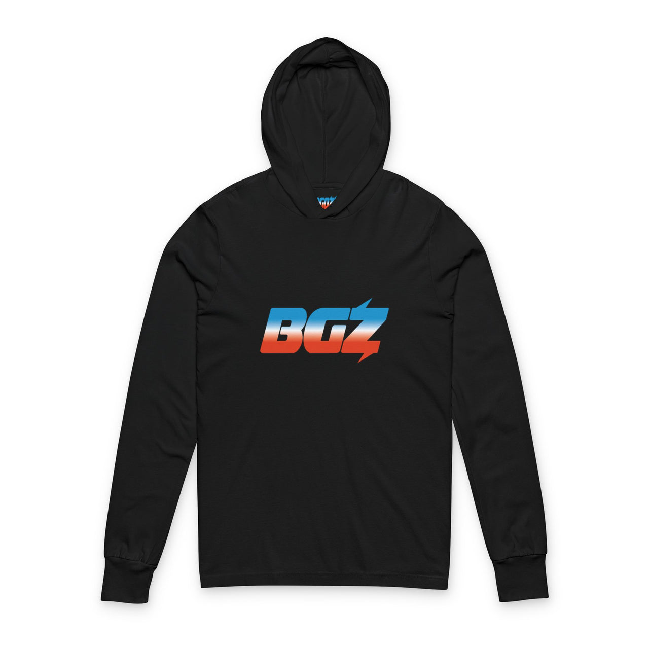 BOGOZZI - Vibrant Icey Dreamsicle - Unisex - Hooded Long Sleeve Tee (Alternate Logo) — Stylish Streetwear & Gym Loungewear