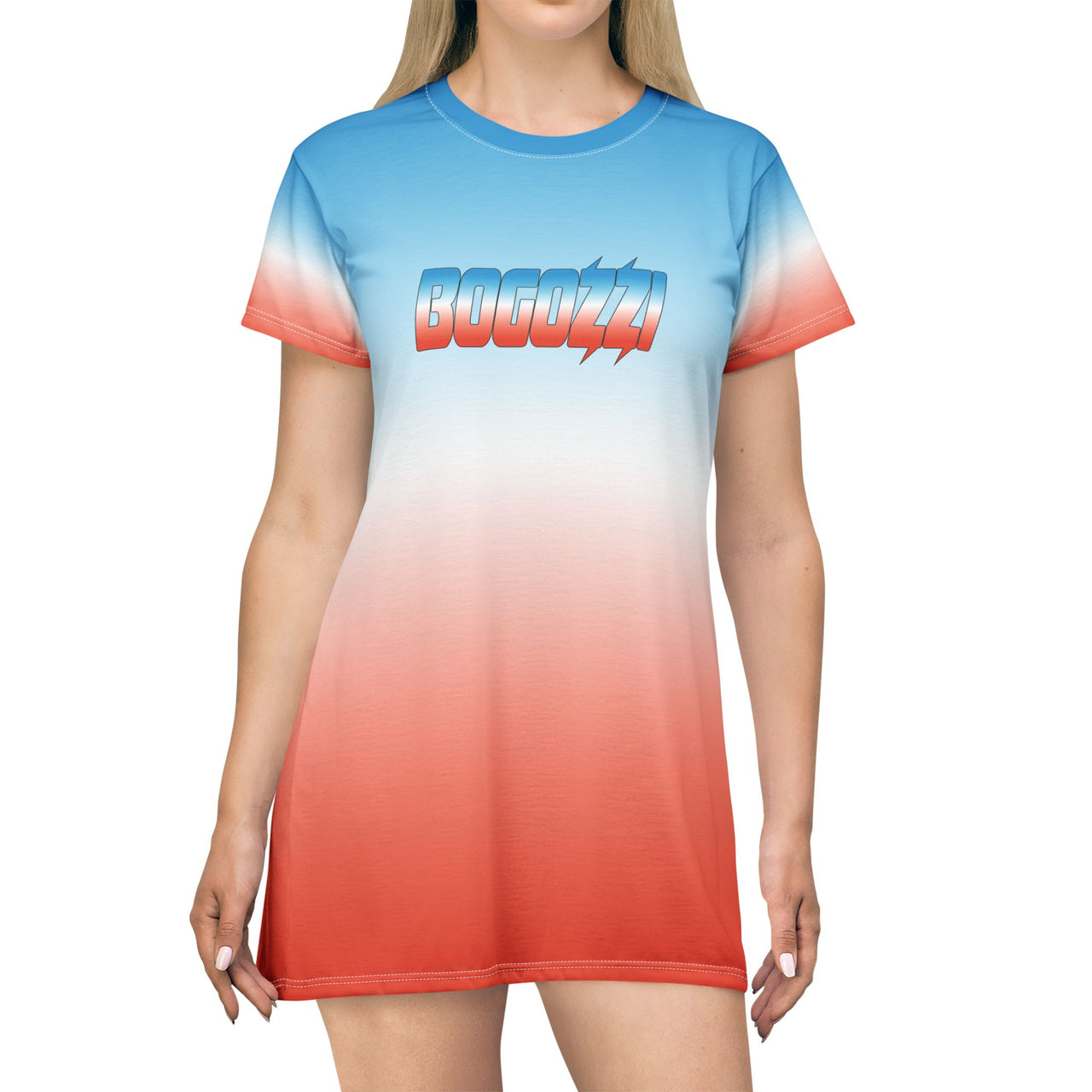 Icey Dreamsicle T-Shirt Dress — BOGOZZI Quick-Dry Polyester