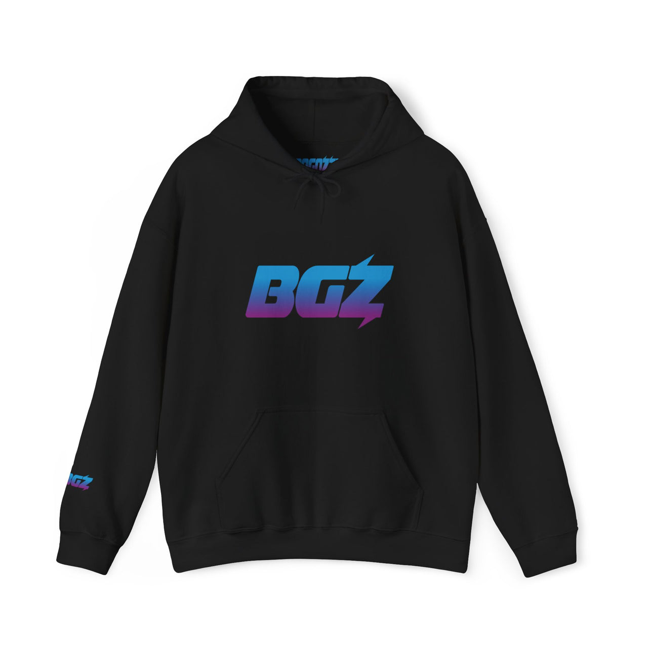 BOGOZZI Vibrant Magenta Dream Gradient Hoodie — BGZ Logo Midweight