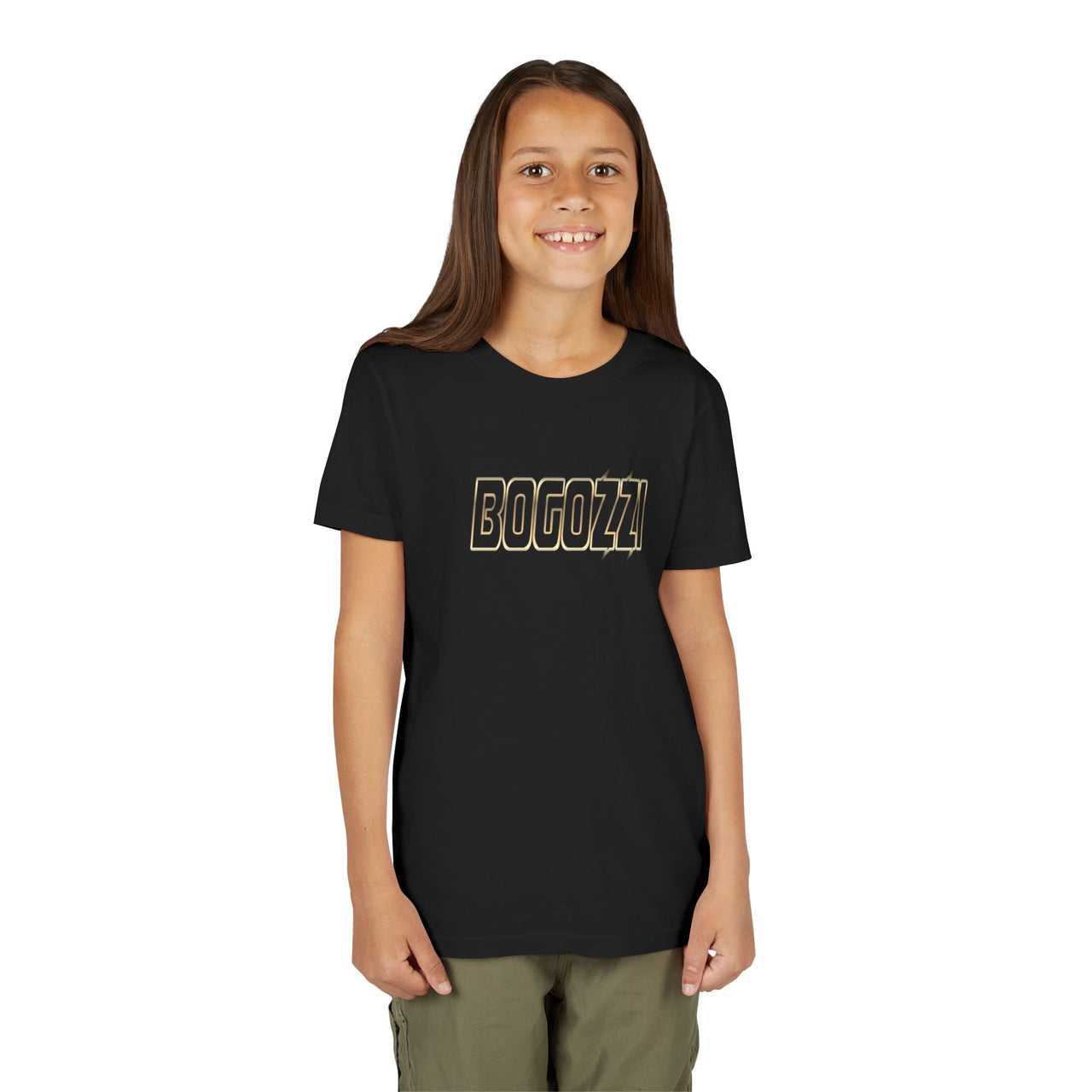 Glimmer Gold BOGOZZI Youth Tee — Graphic Kids T-Shirt