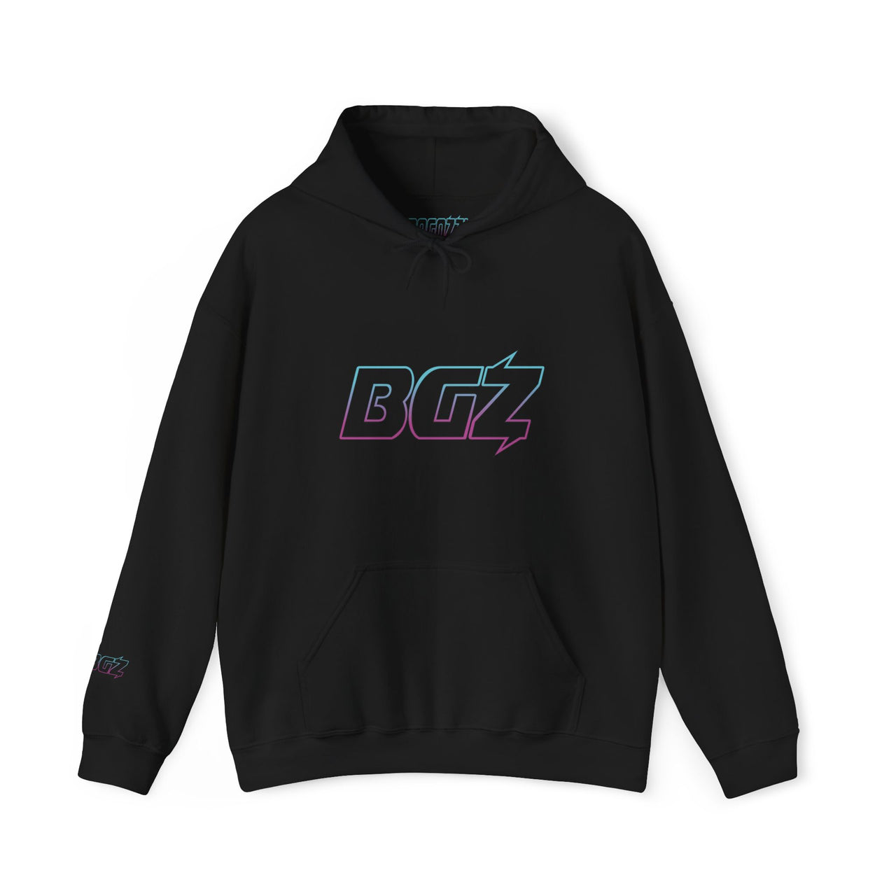 BOGOZZI Electric South Beach Gradient Hoodie — BGZ Logo Midweight