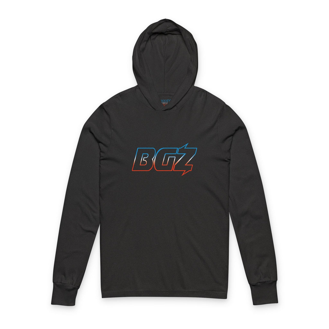 BOGOZZI - Electric Icey Dreamsicle - Unisex - Hooded Long Sleeve Tee (Alternate Logo) — Stylish Streetwear & Gym Loungewear