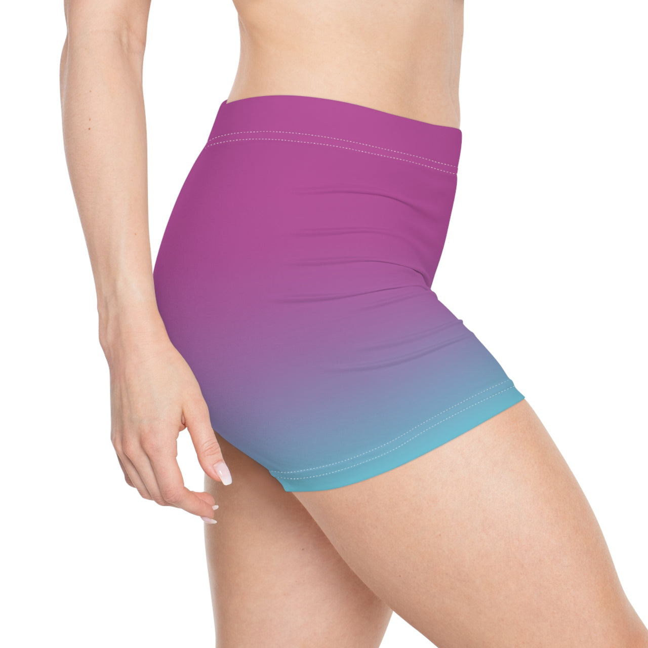 South Beach Sunset Gradient Short Shorts — BOGOZZI - No Logo Women's Activewear