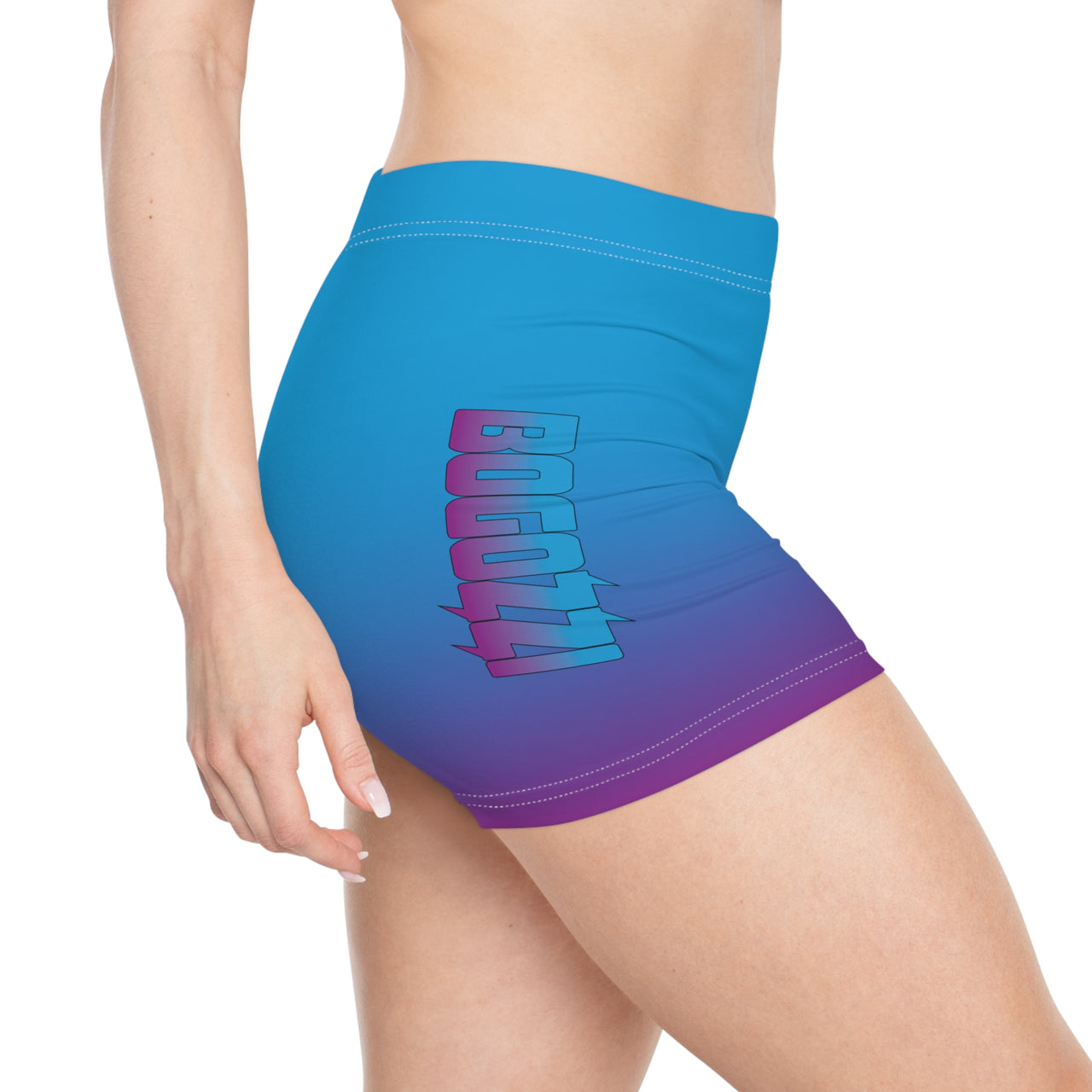 Magenta Dream Sunrise Gradient Short Shorts — BOGOZZI Women’s activewear