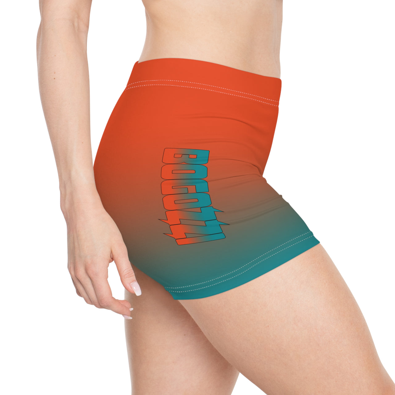 Miami Beach Sunset Gradient Short Shorts — BOGOZZI Women's Activewear