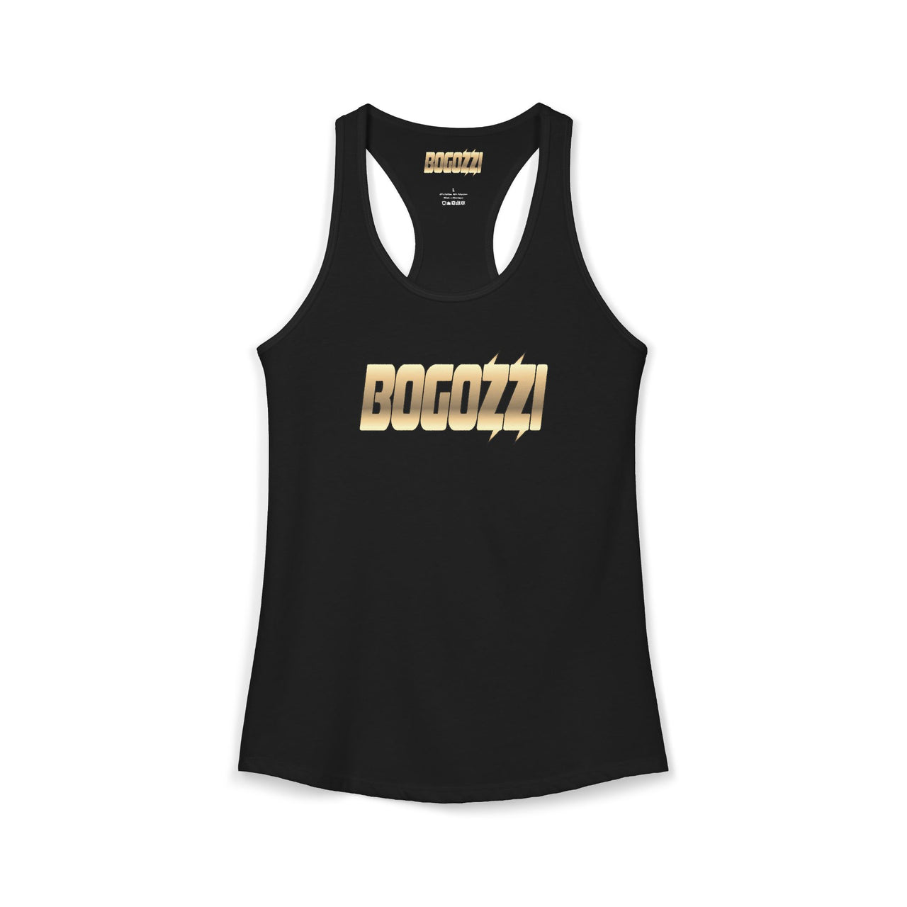 Racerback Tank - BOGOZZI Vibrant Glimmer Gold Graphic
