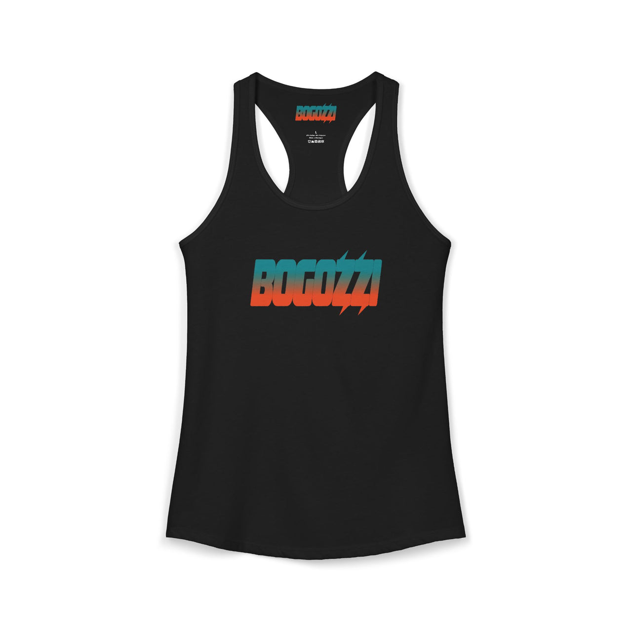 Racerback Tank — BOGOZZI Vibrant Miami Beach Gradient Graphic