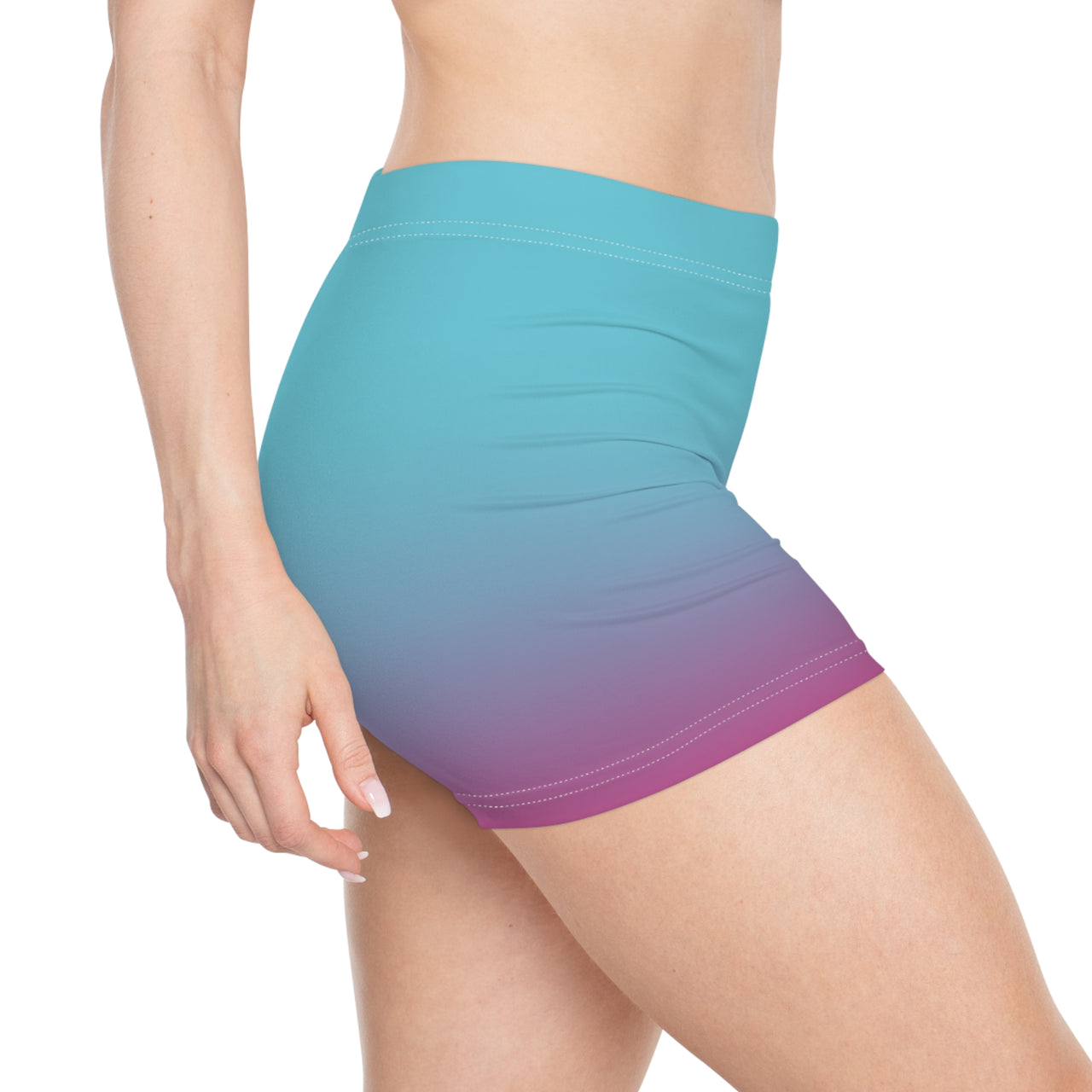 South Beach Sunrise Gradient Short Shorts — BOGOZZI - No Logo Women's Activewear