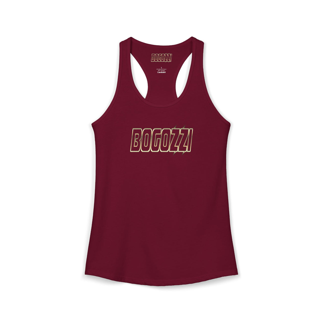 BOGOZZI - Glimmer Gold Graphic Women's Racerback Tank — Versatile Resilient & soft