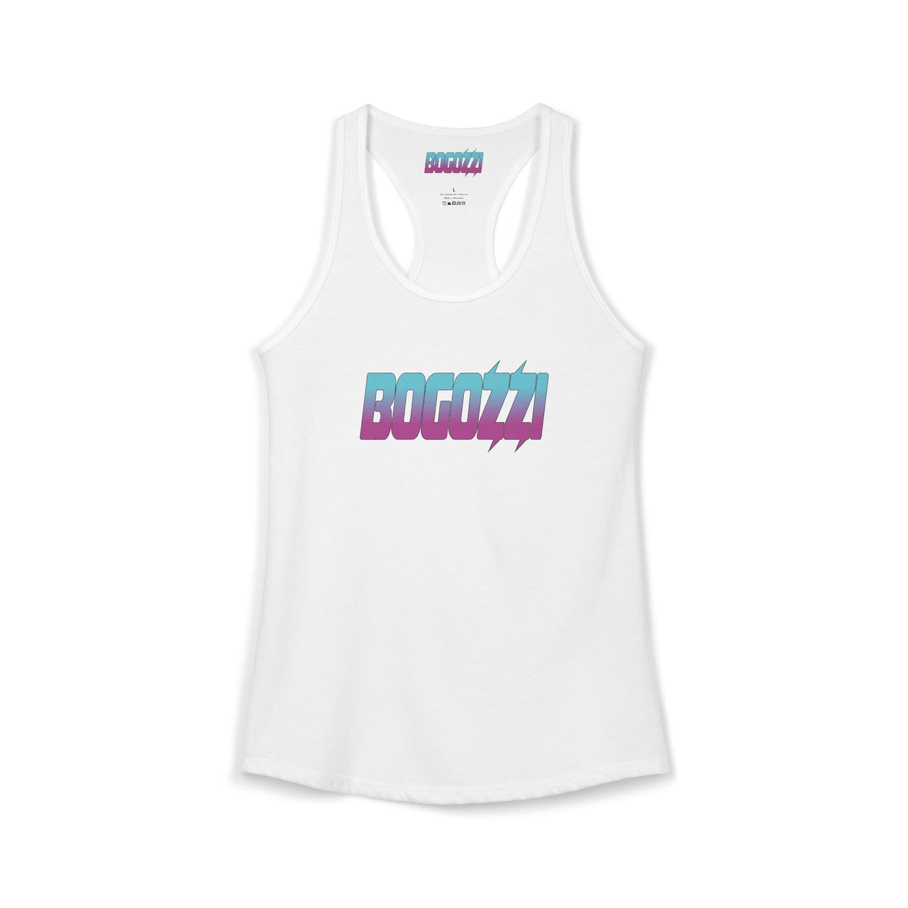 Racerback Tank — BOGOZZI Vibrant South Beach Gradient Graphic