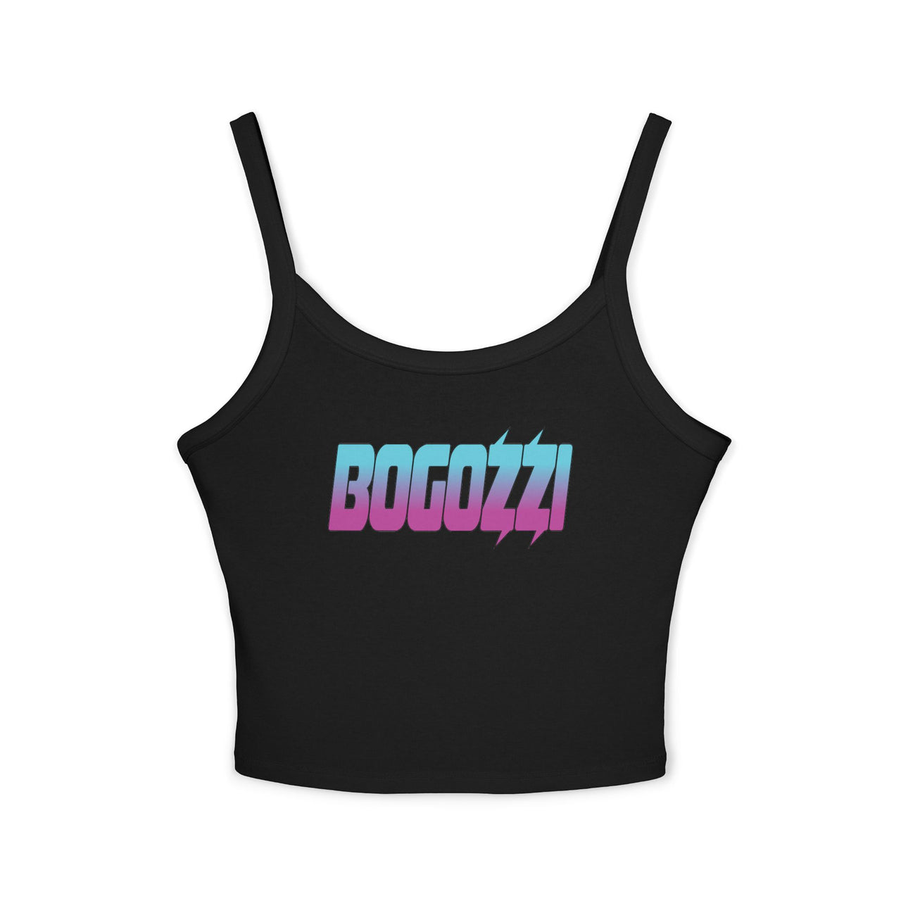 Vibrant South Beach Spaghetti Strap Tank Top — BOGOZZI Cropped Style