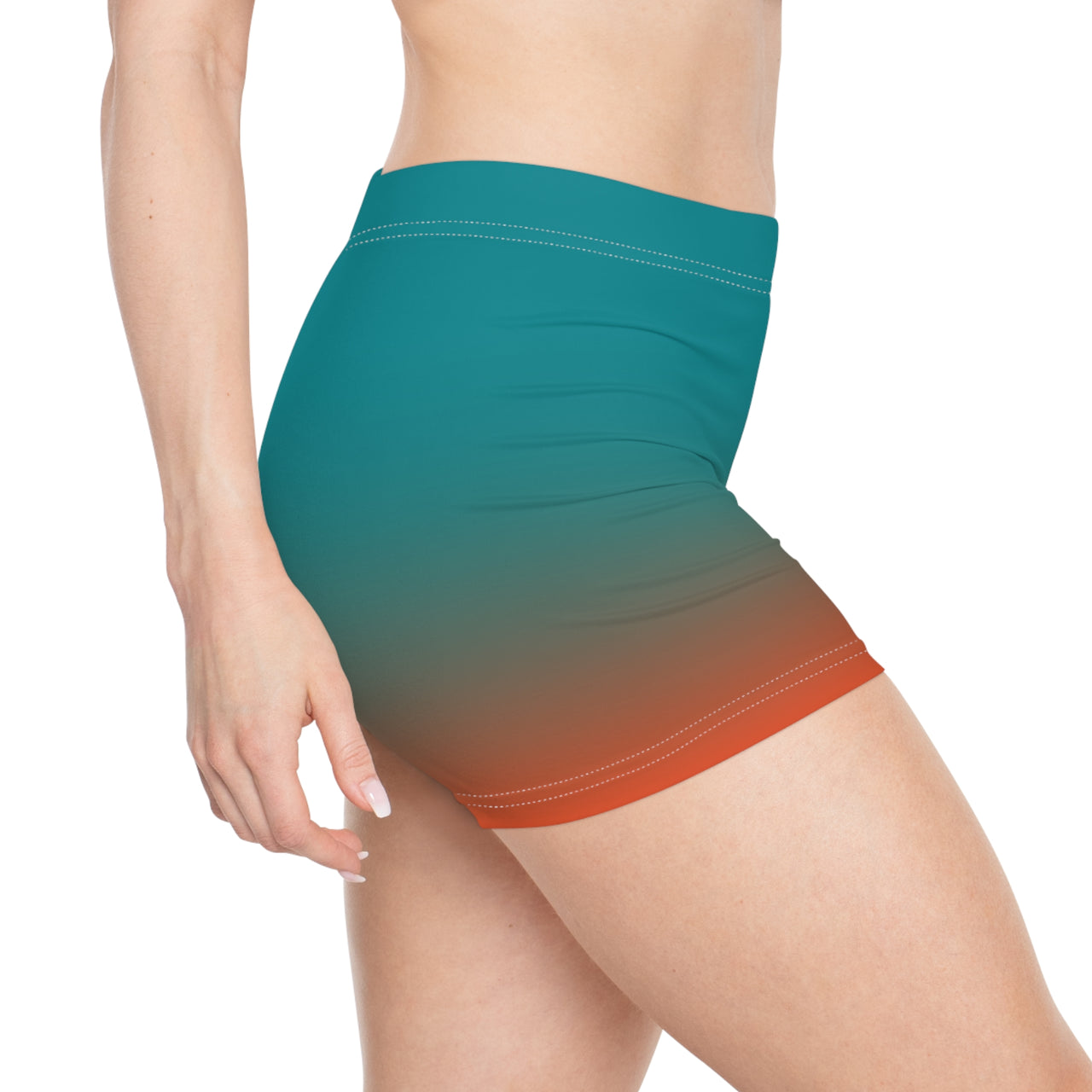 Miami Beach Sunrise Gradient Short Shorts — BOGOZZI - No Logo Women's Activewear