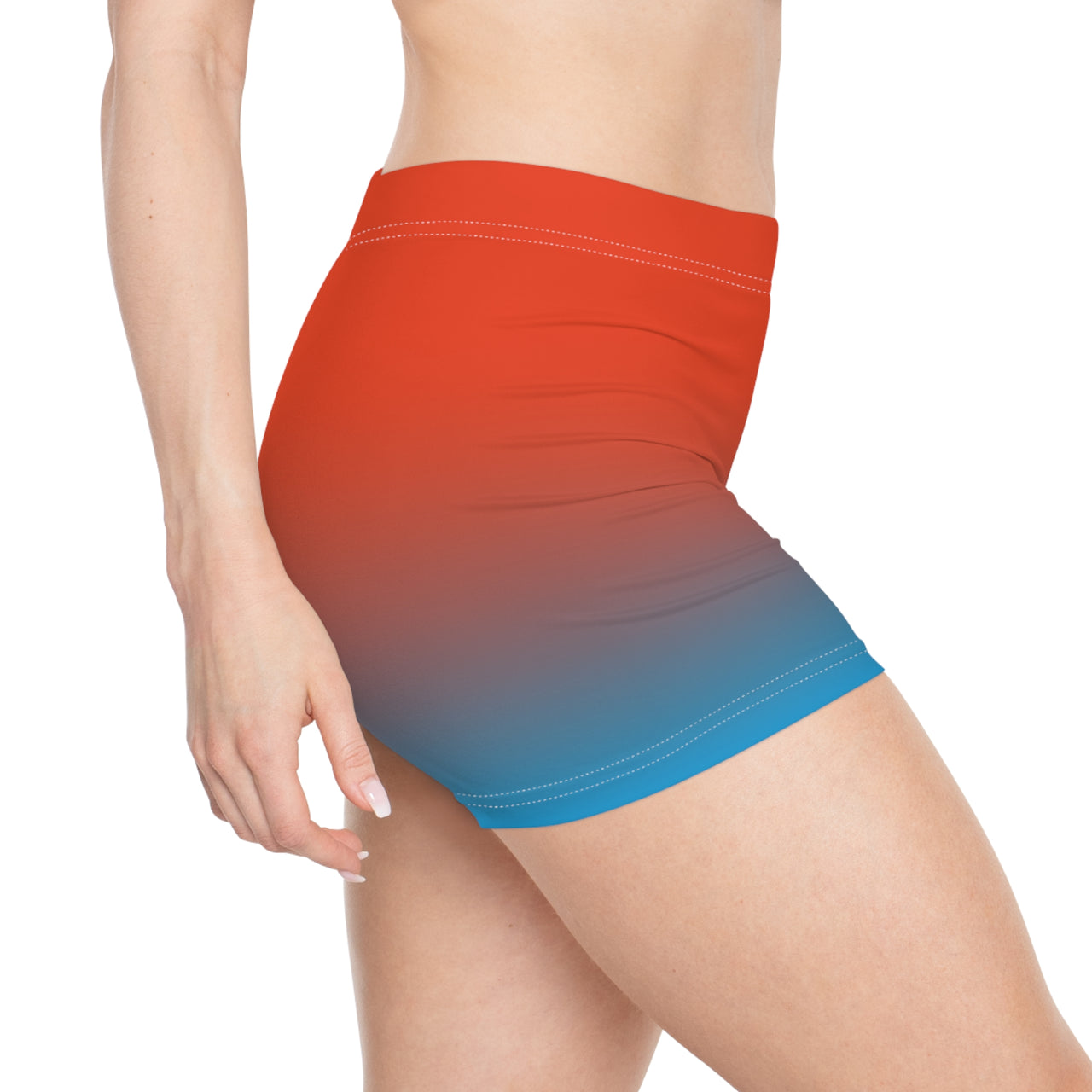 Dreamsicle Sunset Gradient Short Shorts — BOGOZZI - No Logo Women's Activewear